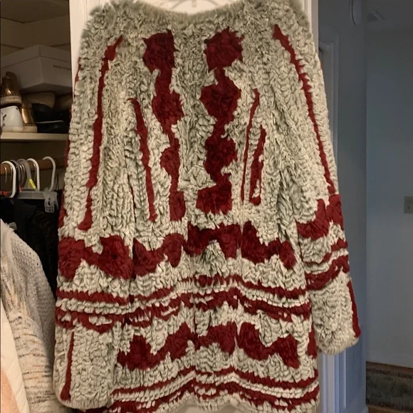 Thakoon Red and Gray Textured Cardigan - Picture 3 of 5